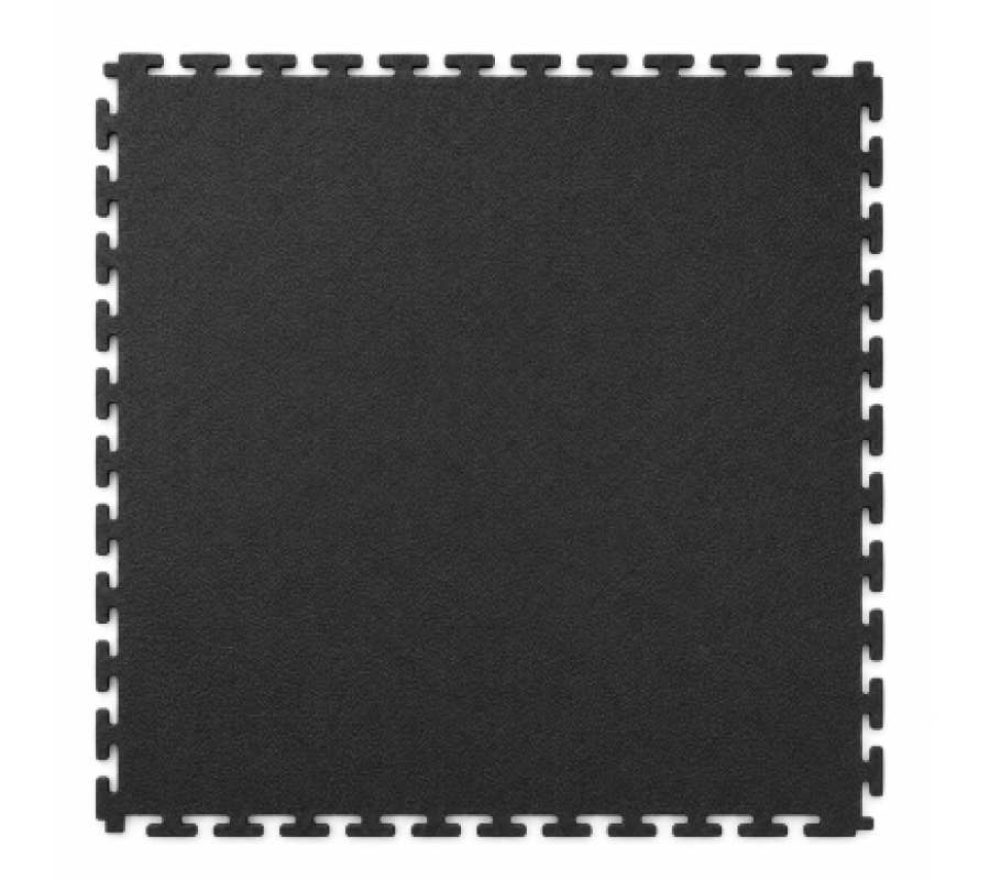 Modulinių surenkamų grindų danga PVC 500x500x7m (plytelės) - Plytelė 500 x 500 x 7 mm | Black(MHRTILE01BK)