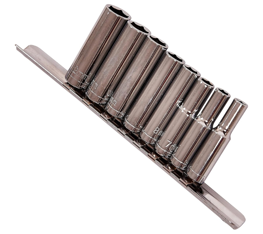 Prailgintų galvučių rinkinys 1/4" 9vnt. (KRKDP01)