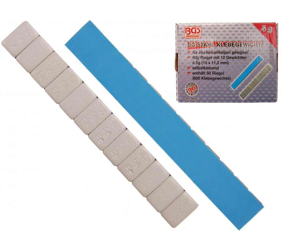 Ratų balansavimo svareliai | 12 x 5 g | 50 vnt. (8426)