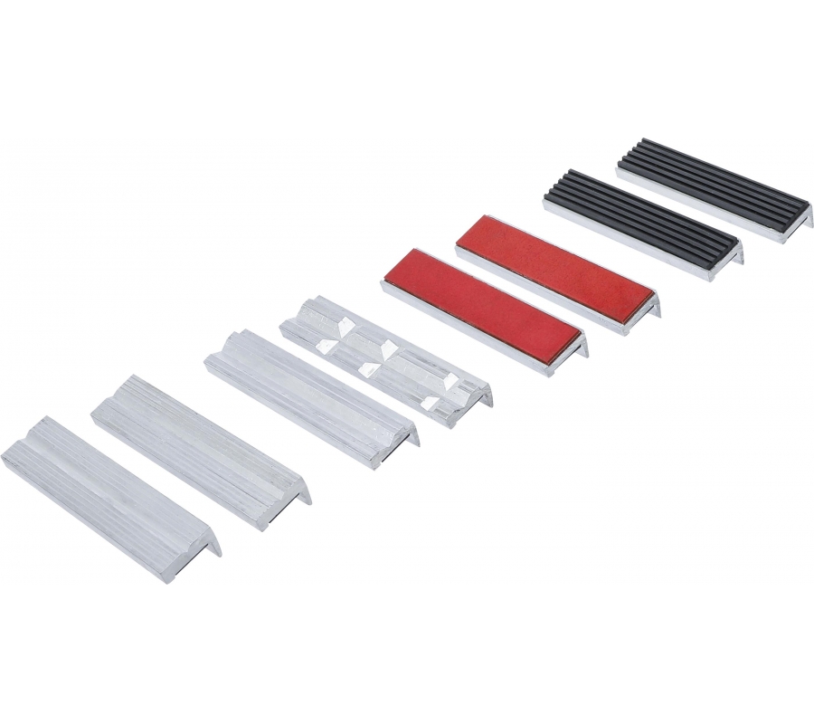 Bench Vice Jaw Protector Set | Aluminium | 125 mm | 8 pcs. (8442-1)