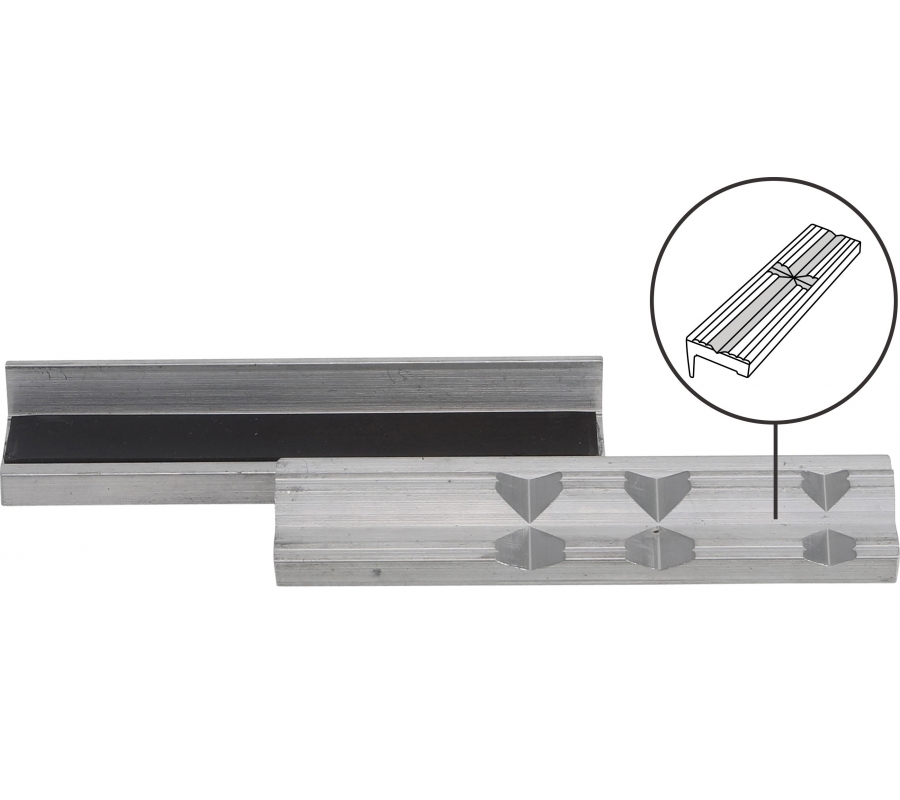 Bench Vice Jaw Protector | Aluminium | 125 mm | 2 pcs. (9284)