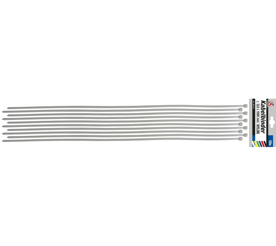 Cable Tie Assortment | white | 8.0 x 1000 mm | 10 pcs. (80779)