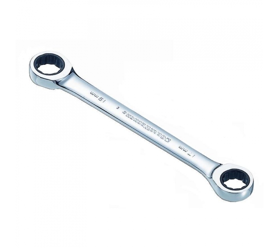 Double box ratcheting wrench - 16 x 18mm; L=210mm(S46205)