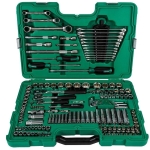 1/4" + 3/8" + 1/2" Galvučių ir raktų rinkinys 150vnt. (SAE & metrinė sistema) (ST09510SJ)
