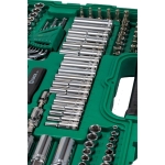 1/4" + 3/8" + 1/2" Galvučių ir raktų rinkinys 150vnt. (SAE & metrinė sistema) (ST09510SJ)