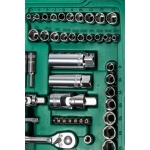 1/4" + 3/8" + 1/2" Galvučių ir raktų rinkinys 150vnt. (SAE & metrinė sistema) (ST09510SJ)