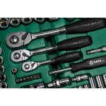 1/4" + 3/8" + 1/2" Galvučių ir raktų rinkinys 150vnt. (SAE & metrinė sistema) (ST09510SJ)