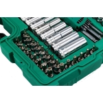 1/4" + 3/8" + 1/2" Galvučių ir raktų rinkinys 150vnt. (SAE & metrinė sistema) (ST09510SJ)