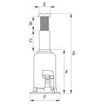 Hidraulinis cilindrinis domkratas | 5 t (YT-1702)