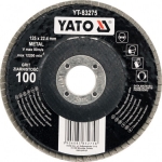 Šlifavimo diskas lapelinis | plokščios formos | P40 | 125X22,2 mm (YT-83272)