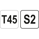 L tipo atsuktuvas TORX su rankena T45 (YT-05610)