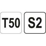 L tipo atsuktuvas TORX su rankena T50 (YT-05611)