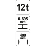 Hidraulinis presas 12 ton (YT-55580)