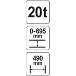 Hidraulinis presas 20 ton (YT-55581)