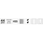 Sriegiklių ir sriegpjovių rinkinys | HSS | М3-М12 | 44 vnt. (YT-2978)
