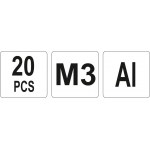 Заклепки резьбовые М3, 20шт (YT-36451)