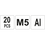 Заклепки резьбовые М5, 20шт. (YT-36453)