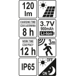 SOLAR WALL LAMP 16 SMD LED (YT-81855)