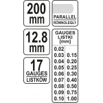 Щупы измерительные 200мм 17шт. 0,02-1мм (YT-7221)