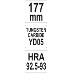 Stiklo rėžtukas tepalinis | 177 mm (YT-7560)