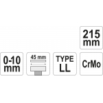 Fiksuojamos replės suvirinimui / skardinimui | LL tipas | 0-10 mm (YT-2162)