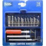 WOOD CARVING KNIFE SET 16PCS (76305)