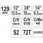 129-piece Socket Set (YT-38881)