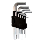 Lenktų raktų rinkinys | Šešiakampiai (Hex) 1.5-10mm | 9 vnt (ES10699)