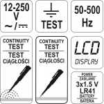 Отвертка индикатор цифровая 12-250В (YT-28630)