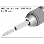 HEX SOCKET SHANK SCREWDRIVER SDS PLUS (YT-04690)