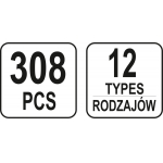 TRIM CLIPS ASSORTMENT FIAT 308 PCS (YT-06654)