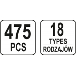 TRIM CLIPS ASSORTMENT MAZDA 475 PCS (YT-06658)