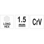 HEX KEY LONG  1,5 MM (YT-05430)