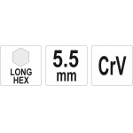 HEX KEY LONG  5,5 MM (YT-05437)
