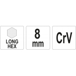 HEX KEY LONG  8,0 MM (YT-05440)