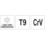 Ключ TORX SECURITY, длинный T9 (YT-05513)