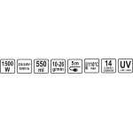 Garų šluota / garinis valytuvas | 1500 W | su UV lempa (67221V)
