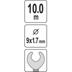 Gyvatukas kanalizacijai | Ø 9 mm / 10 m (YT-25005)