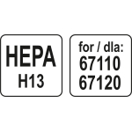 HEPA filters for vacuum cleaners 67110 I 67120 (67115)