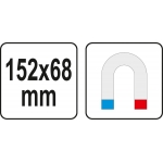 Magnetinė lėkštelė | 2 magnetai | 152 x 68 x 16 mm (YT-08312)