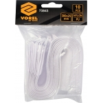 Velcro cable ties | white | 300 mm / 10 pcs. (73843)