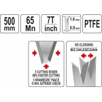 Pjūklas rankinis PTFE / 7 TPI | 500 mm (YT-31093)