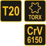 L tipo atsuktuvas su rankena | T-Star (Torx) | T20 (56632)