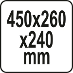 Įrankių dėžė | 450 x 260 x 240 mm (YT-09183)