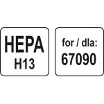 Filtras HEPA H13 dulkių siurbliui 67090 (67093)