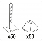Система выравнивания плитки | 50 + 50 шт. 100 штук. (04683)
