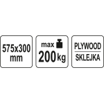 Транспортная тележка / платформа 575x300 мм / до 200 кг (YT-37421)