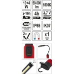 WORKSHOP LAMP COB 500LM, FLEXIBLE ARM (YT-08527)