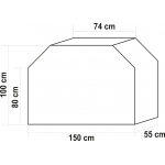Крышка гриля прочный оксфордский материал полиуретан 150 х 55 х 100 см (99762)