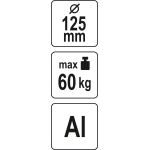 Стеклодомкрат диам. 125 мм (YT-37235)